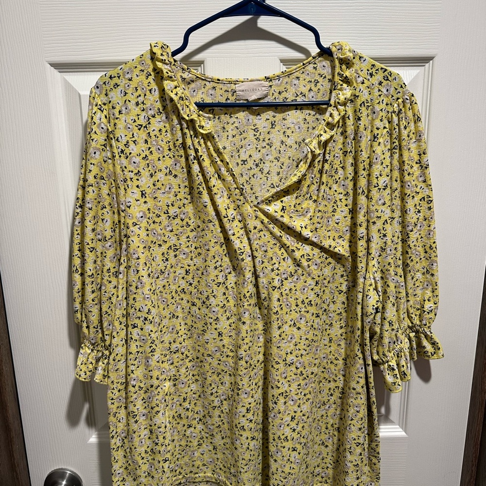 Floral Yellow Women's Top